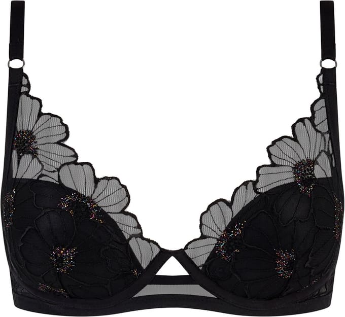 Chantelle - Lush Plunge BH Festive - maat 90B - Zwart