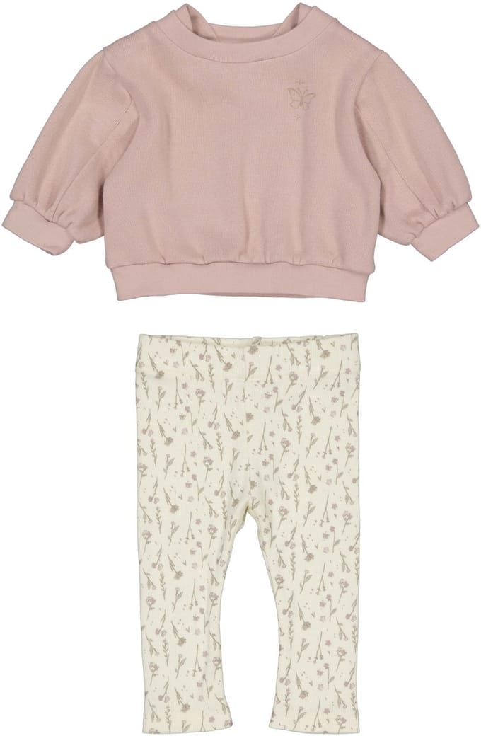 Levv meisjes kledingset Sweater en Broek Dusty rosa maat 80