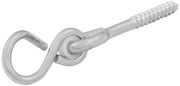 Schommelhaak – Houtschroefdraad – 60 mm – Verzinkt Staal