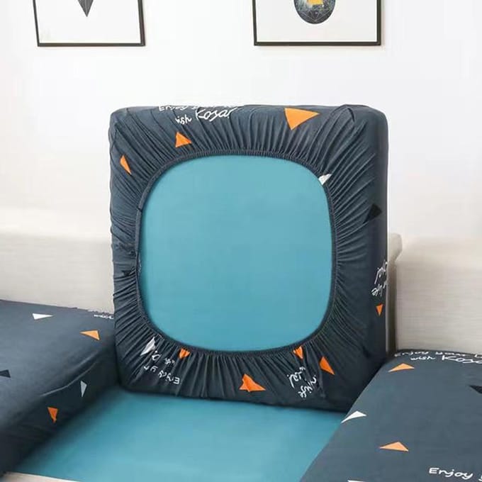 Housses de coussin de siège de canapé élastiques, pour salon, protection de chaise d'angle sectionnel en forme de L, 1234 sièges Normal Size (S)-1pc black