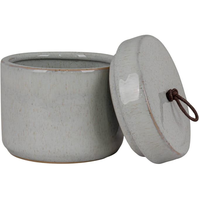 Ronde keramische pot met deksel House Nordic