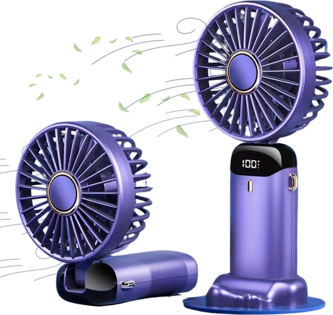 Livano Ventilator Staand - Ventilatoren - Tafelventilator - Statief - Extra Verkoelend - Aircooler - Cooling Fan - Cooler - Paars
