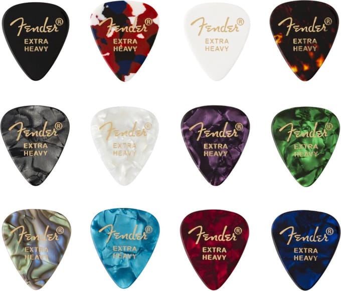 plectrumset - 351 vorm 12 stuks - extra heavy