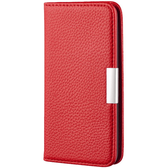 Mocaa iPhone 12 Mini Litchi Mini Wallet Hoesje Rood