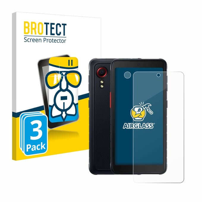 Screenprotector 3 Stuks voor Samsung Galaxy XCover 5 Enterprise Edition (Voor+Camera) Beschermglas transparant
