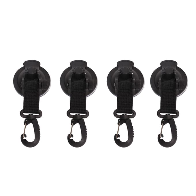 4 Stuks Heavy Duty Zuignappen Anker Hoge Sterkte Draagbaar Sterke Zuignappen met Haken voor