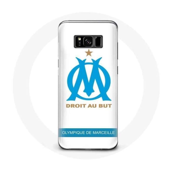 Coque - Olympique de Marseille - Galaxy S8 - Logo - Blanc - Rigide blanc