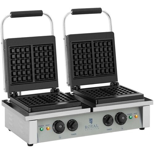 Royal Catering Wafelijzer - 2 x 2.000 watt - rechthoekig 10010315