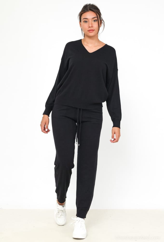 Huispak Dames Emma - Zwart - Maat S/M - Lounge We Are