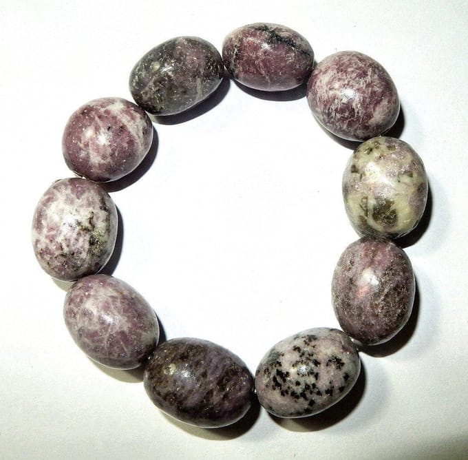 Trommelsteen Armband Lepidoliet