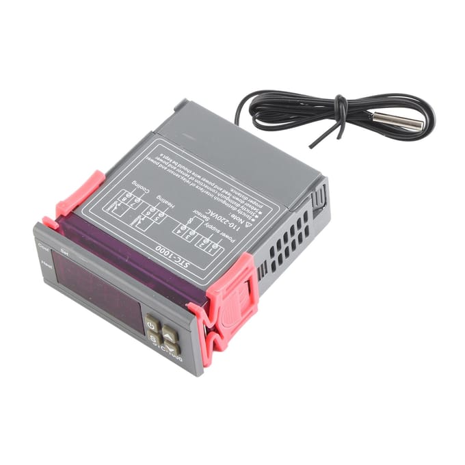 Digitale Temperatuurregelaar Koelen en Verwarmen Thermostaat met NTC-sensor STC1000AC110~220V white