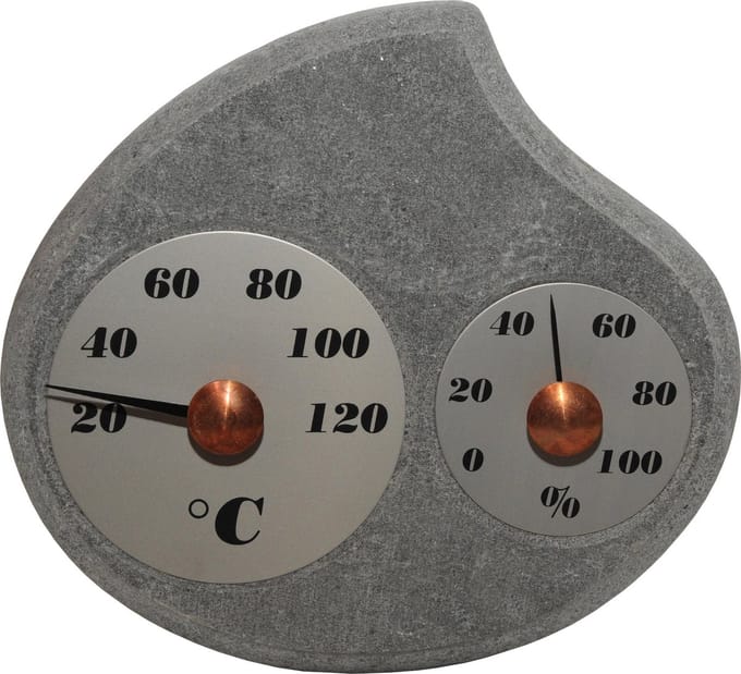 Thermometer en hygrometer in speksteen - Hukka Maininki