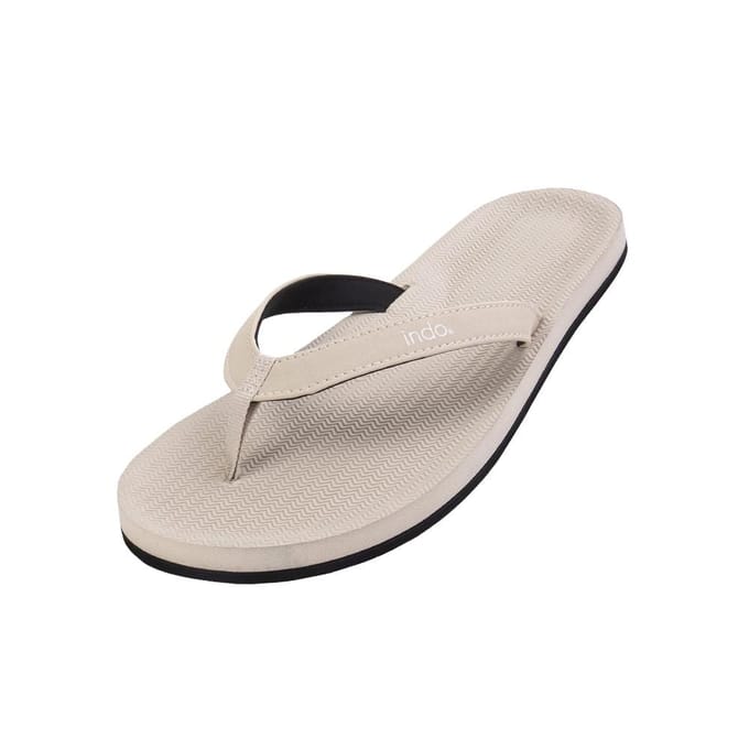 Indosole Slippers Zeetzout Essential Flip Flops - Sea Salt (M9) white