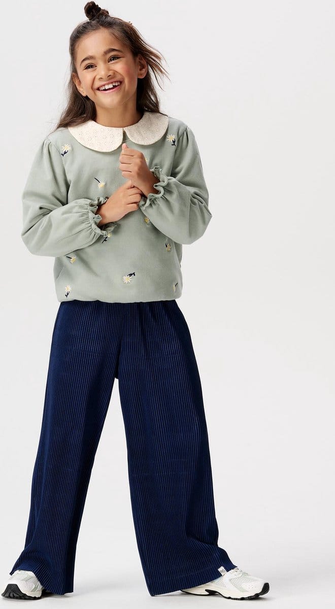 Noppies - Kledingset - Broek Blauw - Sweater Slate Gray - Maat 92