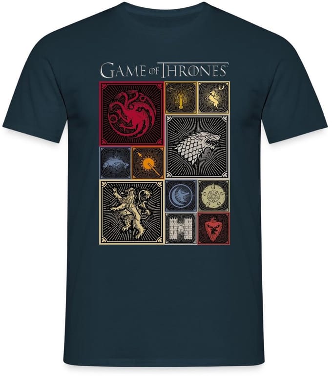 Game Of Thrones Koninkrijken Wapen Tegels T-Shirt Heren
