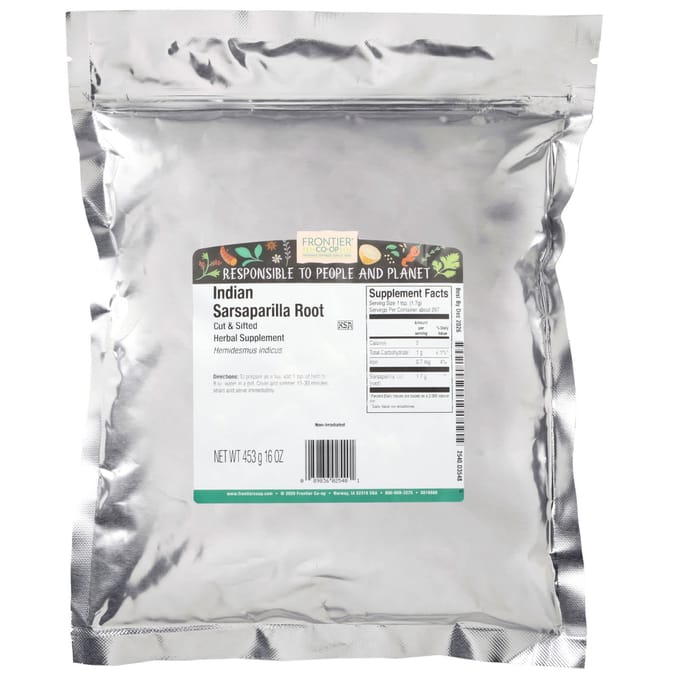 Frontier Co-Op, Indian Sarsa Root, Cut and Sieved, 453G(16Oz) brown