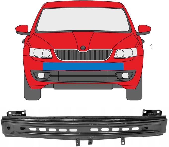 Versterking voorbumper / balk voor Skoda Octavia III 2013-2020