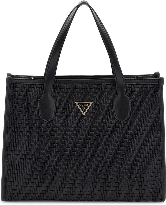 GUESS Handtas Schoudertas Silvana 2 Compartment Tote Black Zwart
