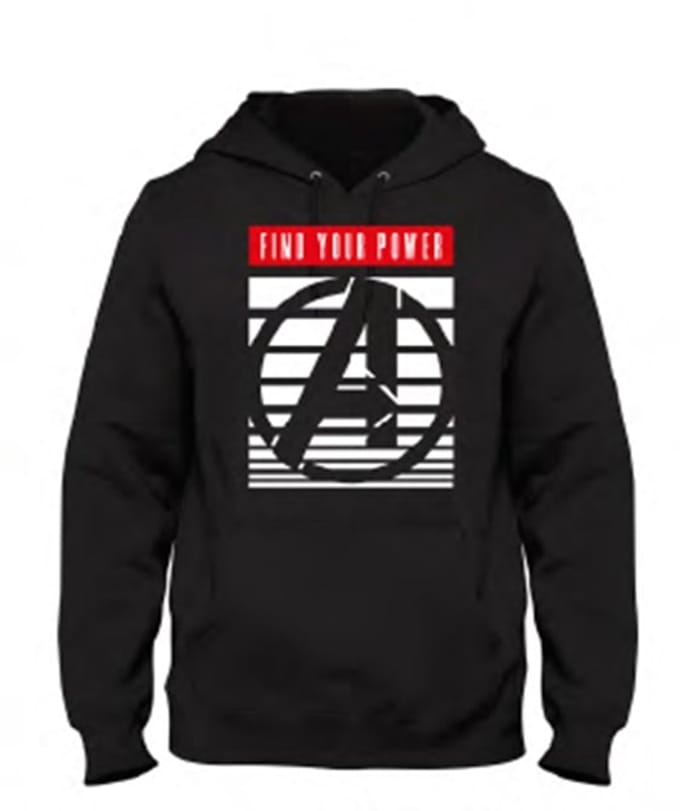 Marvel - Avengers Logo Zwart Heren Sweat Hoodie - S