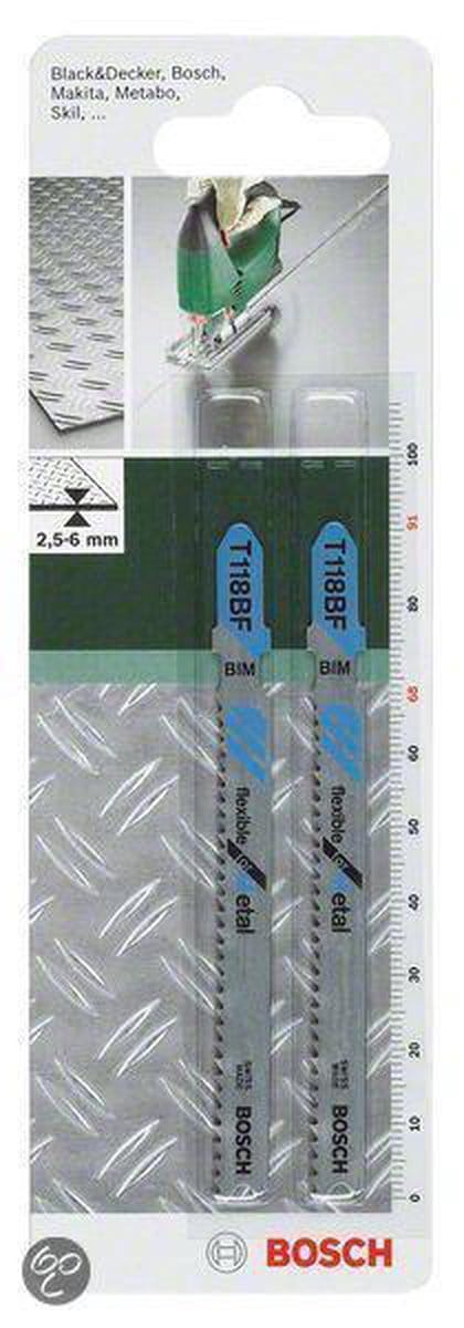 Bosch - Decoupeerzaagblad bimetaal, T 118 BF Flexible for Metal