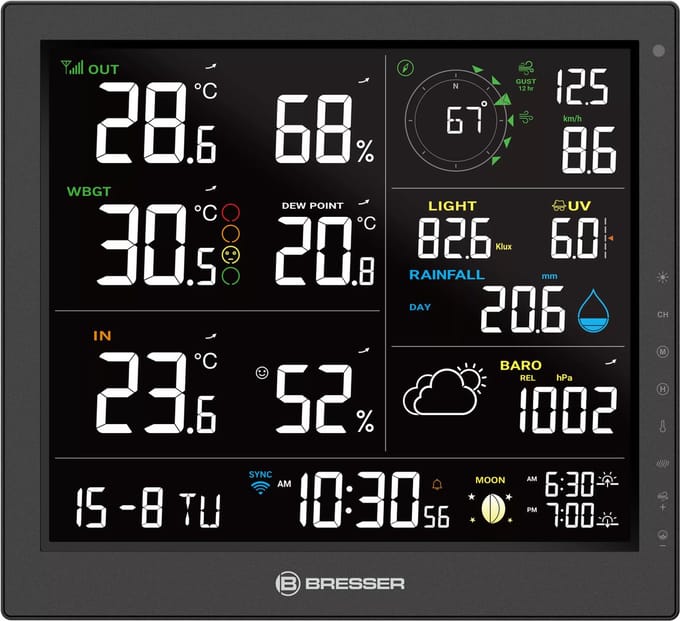 Bresser Weerstation - MeteoTemp JW - Wifi - 8-in-1 Sensor