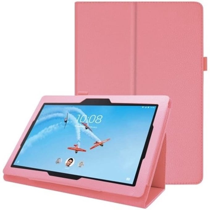 Bookcase Lenovo Tab E10 Lichtroze met Standaard