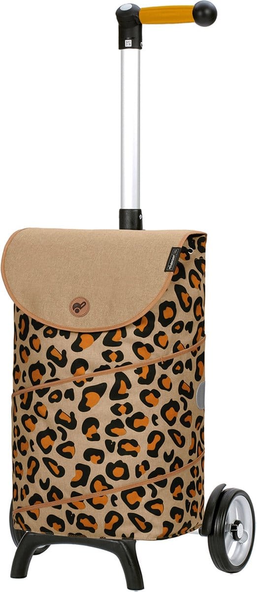 Andersen SHOPPER MANUFAKTUR Boodschappentrolley Unus Shopper Fun Tyra Leo Beige 119cm