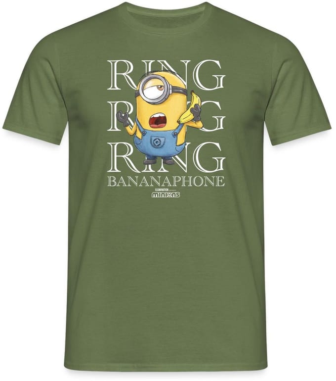 Minions Ring Bananaphone Ringen T-Shirt Heren
