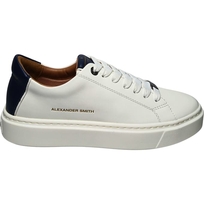 albcldm-9010-wbl Alexander Smith Wit leder voor heren