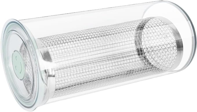 Paneerschudbeker - Beslagkom Deksel - Gelijkmatig Paneren - 360 graden coating - 20 cm - Transparant