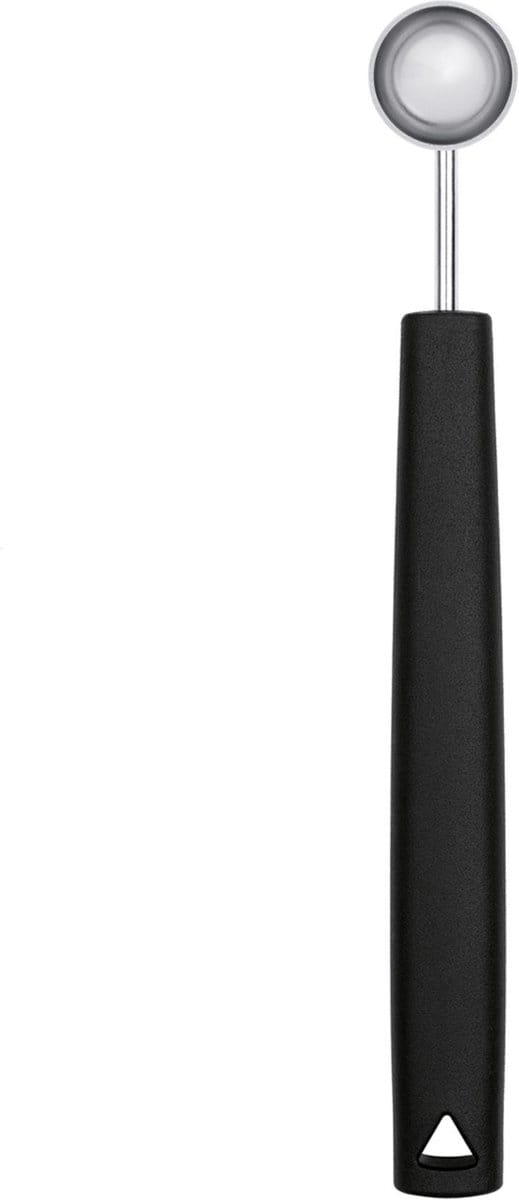Triangle Maatlepel / Koffieschep – 2,5 ml – RVS met Kunststof Heft – Zwart