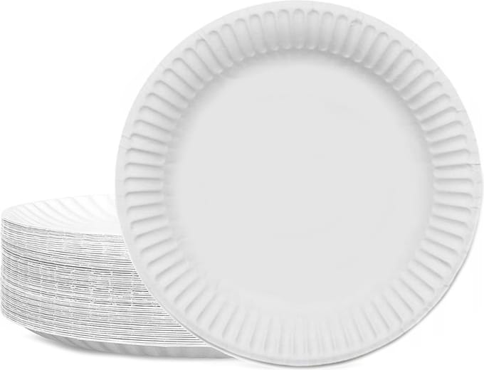 Papieren borden wit 18cm ECO (50 stuks)