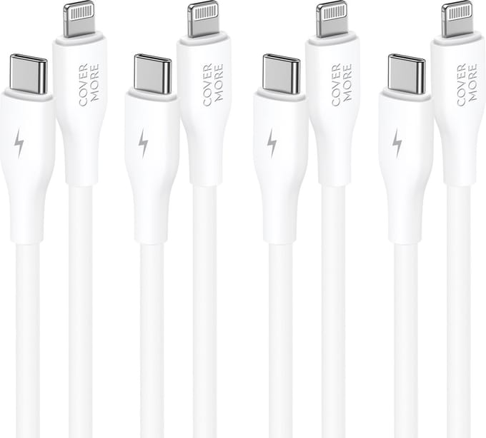 Oplaadkabel geschikt voor Apple - Usb C naar Lightning kabel - 4 stuks - 1 meter - Wit