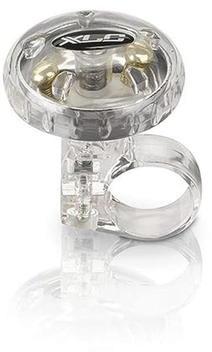 Transparante deurbel 36mm met klem 22.2mm - Zilver