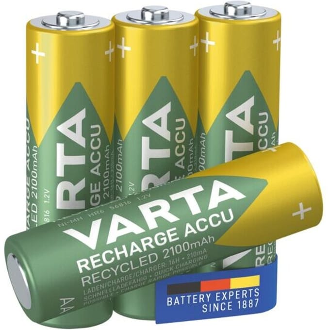 Varta RECH.AC.RECYC.AA2100mAh BLI4 Oplaadbare AA batterij (penlite) NiMH 2000 mAh 1.2 V 4 stuk(s)