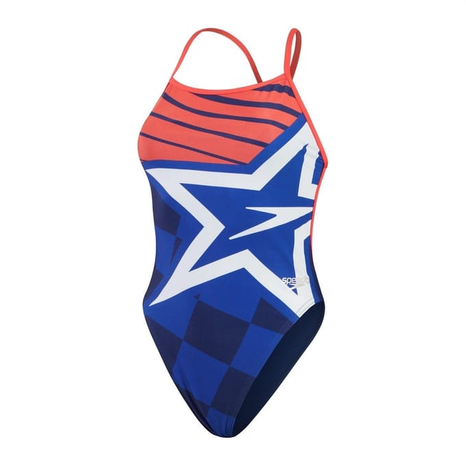Speedo Dameszwempak met sterrenprint (Blauw)