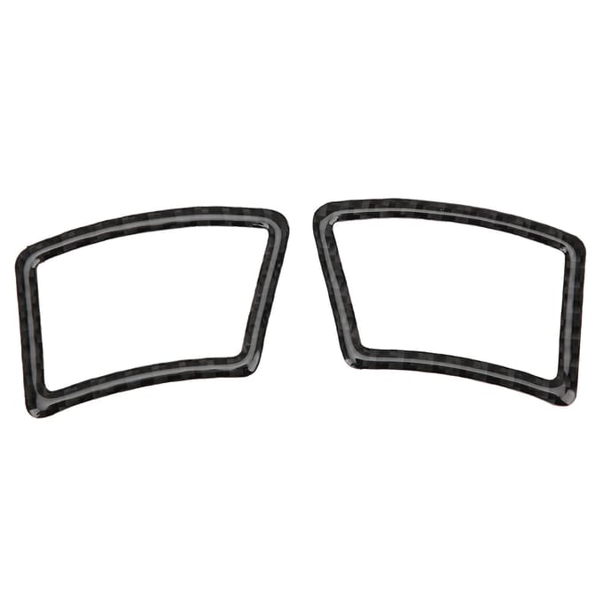 2 pièces Garniture de ventilation de tableau de bord Cadre en fibre de carbone souple Ajustement pour Série 5 E60 E61 2004 2010 black