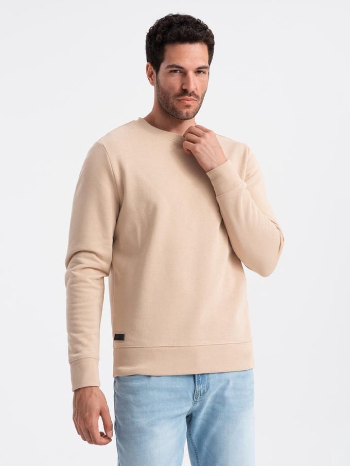OMBRE Sweater - Regular Fit - Katoen - Lange Mouw Beige M