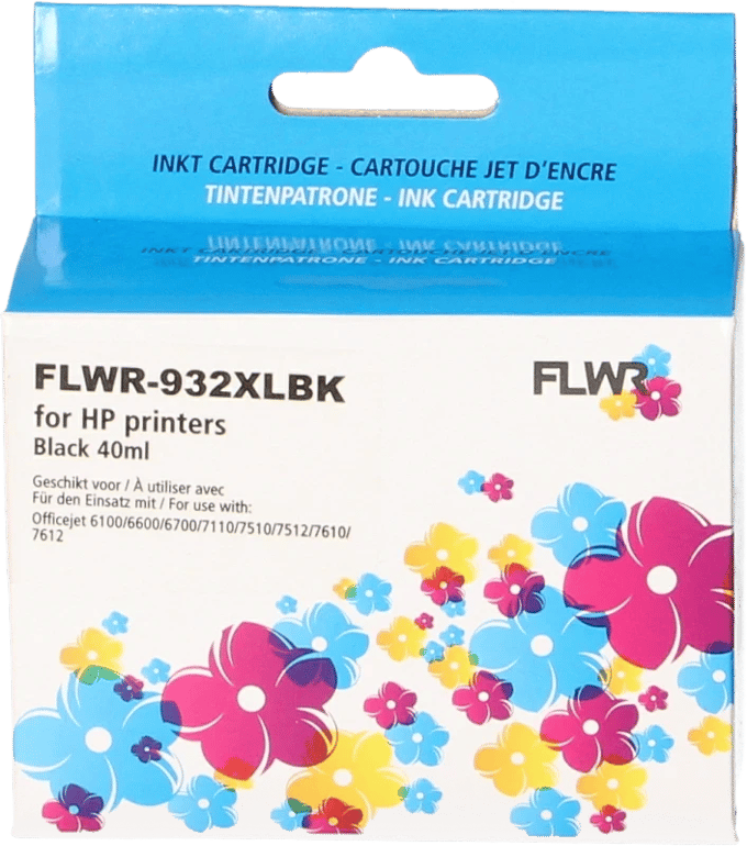 FLWR - Inktcartridge / 932XL / Zwart - Geschikt voor HP