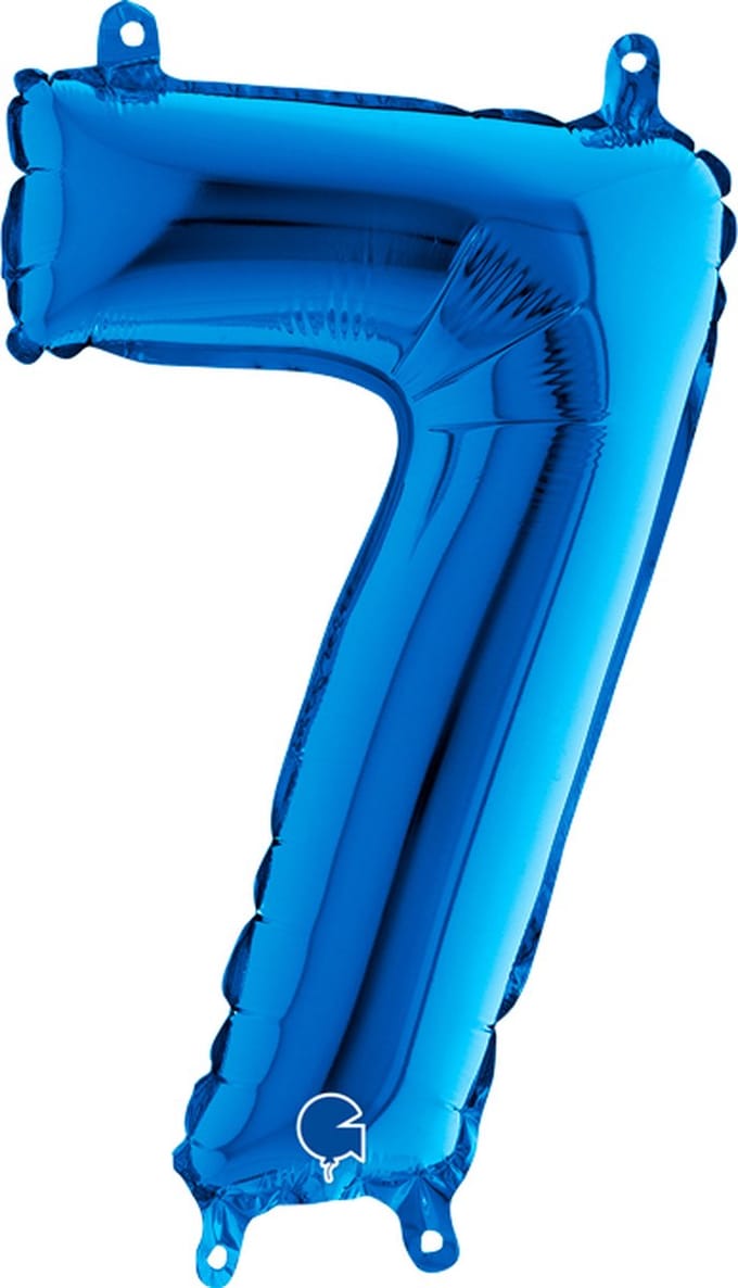 Folieballon - numbers - 26" - blue - 7