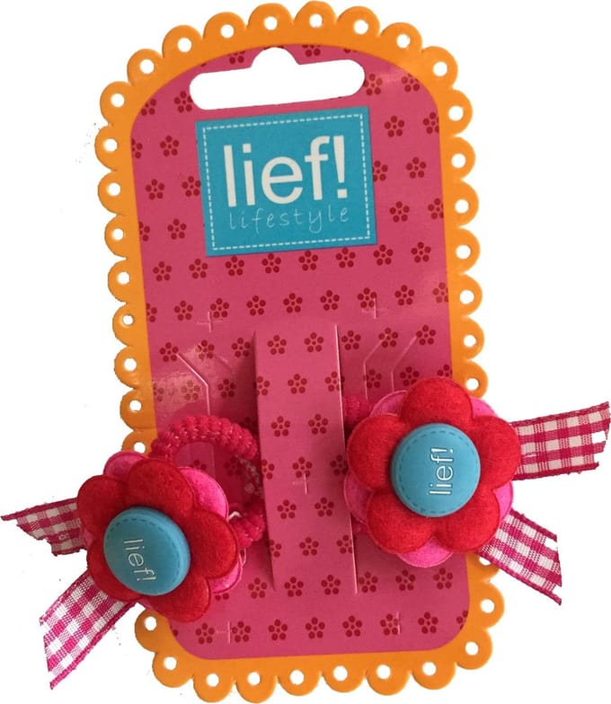 Bloemetjes Elastiekjes Rood/Blauw - Lief Lifestyle