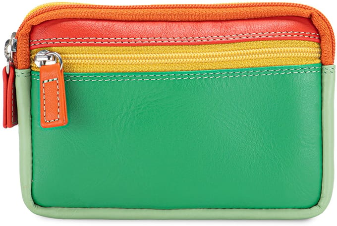 Mywalit Small Leather Double Zip Purse Sicily