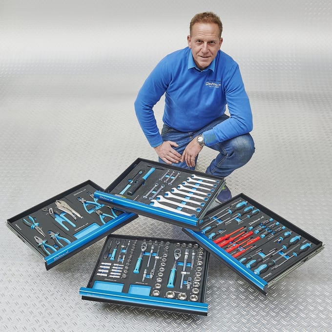 Datona® Gereedschapsset voor 4 lades - 117-delige set gereedschap in Pro softmodules