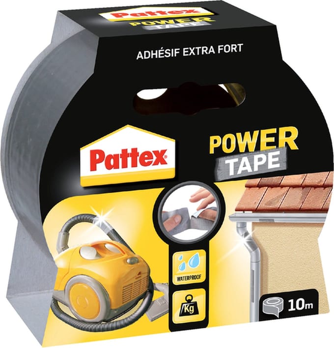 Plakband Pattex Power Tape 50mmx10m grijs | 6 stuks