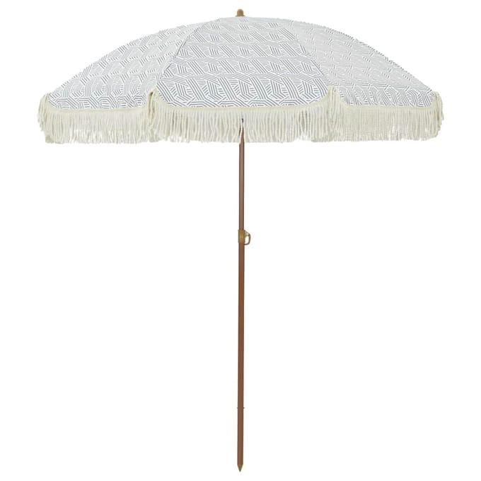 vidaXL - Strandparasol - 160 - x - 160 - x - 196 - cm - Polyester - en - Staal - Rond