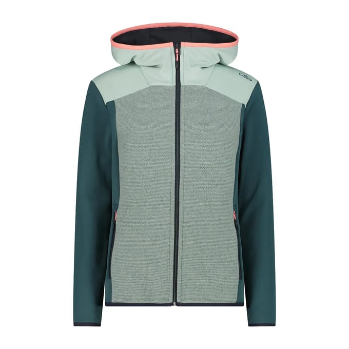 Dames fleece met capuchon CMP Wooltech