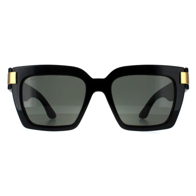 Gucci Vierkant Dames Zwart met Goudgrijs GG1689S