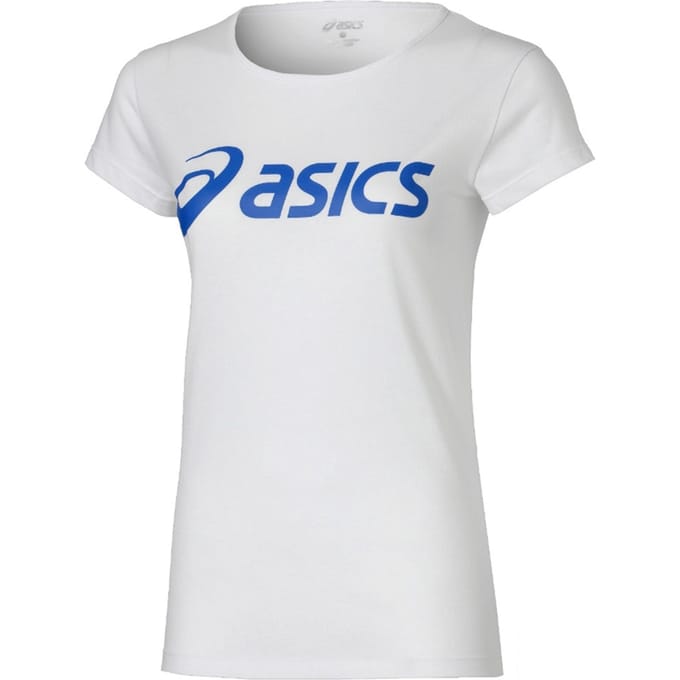 Asics Logo Dames Wit T-Shirt