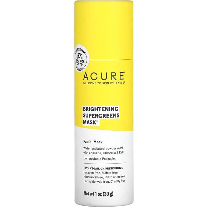 ACURE, Brightening Super Green Beauty Mask, 30g (1oz) yellow