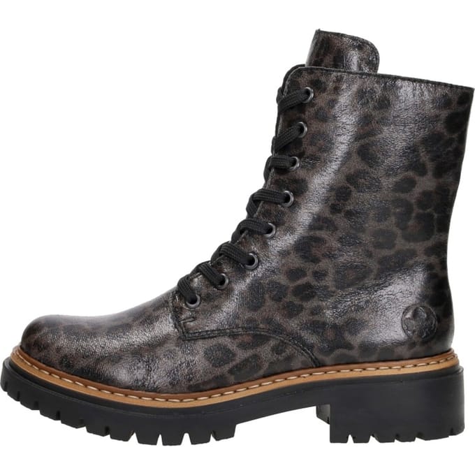 Rieker dames veterboot - Bruin multi - Maat 37